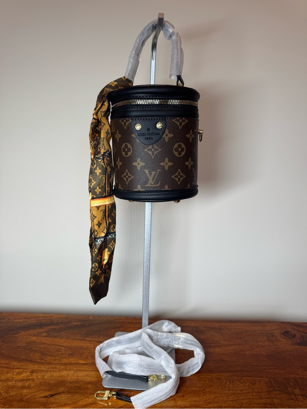 Mini Vanity Bag with Scarf. No Brand.